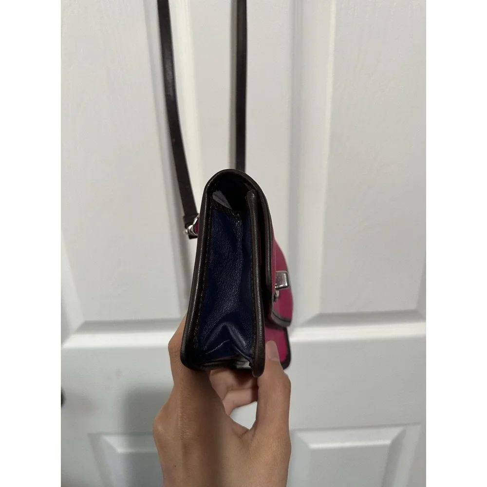 COACH Legacy Colorblock MINI Crossbody in SVFXM SV/Fuchsia Multicolor 48022